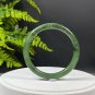 Natural Certificated Kiwi Fruit Green Hetian Nephrite Jasper Bangle 60MM