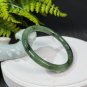 Natural Certificated Kiwi Fruit Green Hetian Nephrite Jasper Bangle 60MM