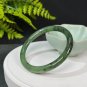 Natural Certificated Kiwi Fruit Green Hetian Nephrite Jasper Bangle 60MM