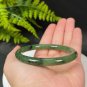 Natural Certificated Kiwi Fruit Green Hetian Nephrite Jasper Bangle 60MM