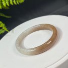Natural Certificated Gradient Sugar White Hetian Nephrite Bangle 54MM