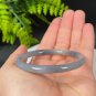 Natural Certificated Gradient Smoky Purple Hetian Nephrite Bangle 53+MM