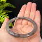 Natural Certificated Grape Purple Floating Twig Motifs Hetian Nephrite Bangle 57+MM