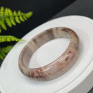 Silicified Jade Bangle 60+MM Porcelain Luster Crystallization Multicolored Celestial Eyes