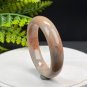 Orange Gray Fossilized Coral Bangle 56+MM Porcelain Luster Jadeification Lemon Blossom