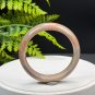 Orange Gray Fossilized Coral Bangle 56+MM Porcelain Luster Jadeification Lemon Blossom