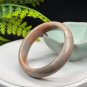Orange Gray Fossilized Coral Bangle 56+MM Porcelain Luster Jadeification Lemon Blossom