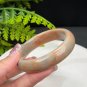 Orange Gray Fossilized Coral Bangle 56+MM Porcelain Luster Jadeification Lemon Blossom