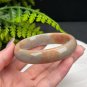 Orange Gray Fossilized Coral Bangle 56+MM Porcelain Luster Jadeification Lemon Blossom