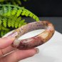 Fossilized Coral Bangle 55MM Porcelain Luster Jadeification Lemon Blossom Phoenix Tail
