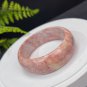 Fossilized Coral Bangle 53MM Porcelain Luster Orange Pink Snowflake Phoenix Tail