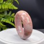 Fossilized Coral Bangle 53MM Porcelain Luster Orange Pink Snowflake Phoenix Tail
