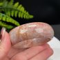 Fossilized Coral Bangle 53MM Porcelain Luster Orange Pink Snowflake Phoenix Tail