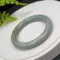 Blue Gray Fossilized Coral Bangle 52MM Porcelain Luster Jadeification Daisy Pattern Round