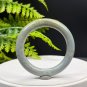 Blue Gray Fossilized Coral Bangle 52MM Porcelain Luster Jadeification Daisy Pattern Round
