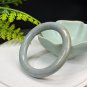 Blue Gray Fossilized Coral Bangle 52MM Porcelain Luster Jadeification Daisy Pattern Round