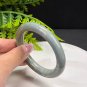 Blue Gray Fossilized Coral Bangle 52MM Porcelain Luster Jadeification Daisy Pattern Round