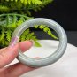 Blue Gray Fossilized Coral Bangle 52MM Porcelain Luster Jadeification Daisy Pattern Round