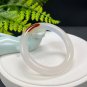 Madagascar Agate Bangle 52MM Icy Translucent White Floating Red Round