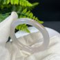 Madagascar Agate Bangle 52MM Icy Translucent White Floating Red Round