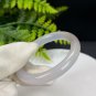 Madagascar Agate Bangle 52MM Icy Translucent White Floating Red Round