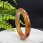 Honey Sugar Agate Bangle 56MM High Icy Translucent Clean Chunky Round Floating Red Celestial Eye