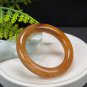 Honey Sugar Agate Bangle 56MM High Icy Translucent Clean Chunky Round Floating Red Celestial Eye
