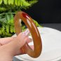 Honey Sugar Agate Bangle 56MM High Icy Translucent Clean Chunky Round Floating Red Celestial Eye