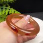 Honey Sugar Agate Bangle 56MM High Icy Translucent Clean Chunky Round Floating Red Celestial Eye