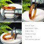 Honey Sugar Agate Bangle 56MM High Icy Translucent Clean Chunky Round Floating Red Celestial Eye