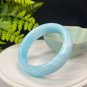 Hemimorphite Bangle 58+MM Icy Porcelain Luster Crystallization Light Blue White