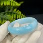Hemimorphite Bangle 58+MM Icy Porcelain Luster Crystallization Light Blue White