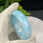 Hemimorphite Bangle 58+MM Icy Porcelain Luster Crystallization Light Blue White