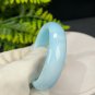 Hemimorphite Bangle 58+MM Icy Porcelain Luster Crystallization Light Blue White