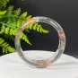 Rare Snowflake Phantom Quartz Bangle 56MM Flake Ice Transparent Orange White