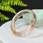 Rare Snowflake Phantom Quartz Bangle 56MM Flake Ice Transparent Orange White