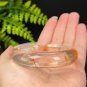 Rare Snowflake Phantom Quartz Bangle 56MM Flake Ice Transparent Orange White