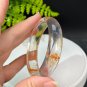 Rare Snowflake Phantom Quartz Bangle 56MM Flake Ice Transparent Orange White