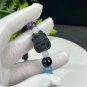 Mix Gemstones Beaded Bracelet Carved Nine Tailed Fox, Obsidian Garnet Aquamarine Amethyst