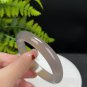 Champagne Gray Purple Agate Bangle 58MM Icy Translucent Twisted Wave Style
