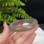 Champagne Gray Purple Agate Bangle 58MM Icy Translucent Twisted Wave Style
