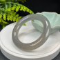 Rare Gray Blue Green Agate Bangle 56MM High Icy Translucent Cornucopia Clean Chunky Round