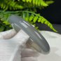 Rare Gray Blue Green Agate Bangle 56MM High Icy Translucent Cornucopia Clean Chunky Round