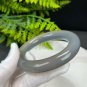 Rare Gray Blue Green Agate Bangle 56MM High Icy Translucent Cornucopia Clean Chunky Round
