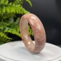 Orange Pink Purple Fossilized Coral Bangle 58MM Porcelain Luster Phoenix Tail