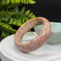 Orange Pink Purple Fossilized Coral Bangle 58MM Porcelain Luster Phoenix Tail