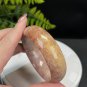 Orange Pink Purple Fossilized Coral Bangle 58MM Porcelain Luster Phoenix Tail