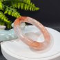 Red Phantom Quartz Bangle 59MM Icy Transparent Rainbow Multi-inclusions