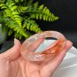 Red Phantom Quartz Bangle 59MM Icy Transparent Rainbow Multi-inclusions