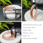 Red Phantom Quartz Bangle 59MM Icy Transparent Rainbow Multi-inclusions